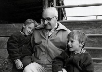 The professor and his grandkids in 1996.